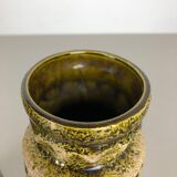 Set of 2 Multi-Color Op Art Pottery Floor Vase by Bay Ceramics, Germany, 1960s