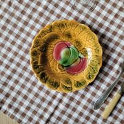 La Redoute x Selency set of 4 Sarreguemines fruit barbotine plates