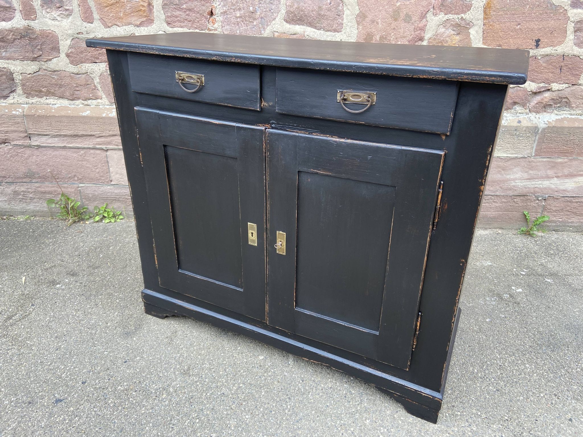 Low sideboard Early XXth wood painted