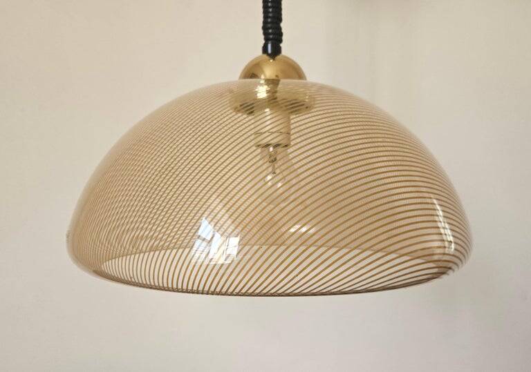 Midcentury Rare Pendant Guzzini, Luigi Massoni, Italy, 1970s