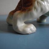 Old ceramic dog statuette Cortendorf Western Germany ceramic dog