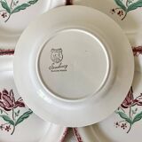 St Amand dessert plates, hand decor, Strasbourg model