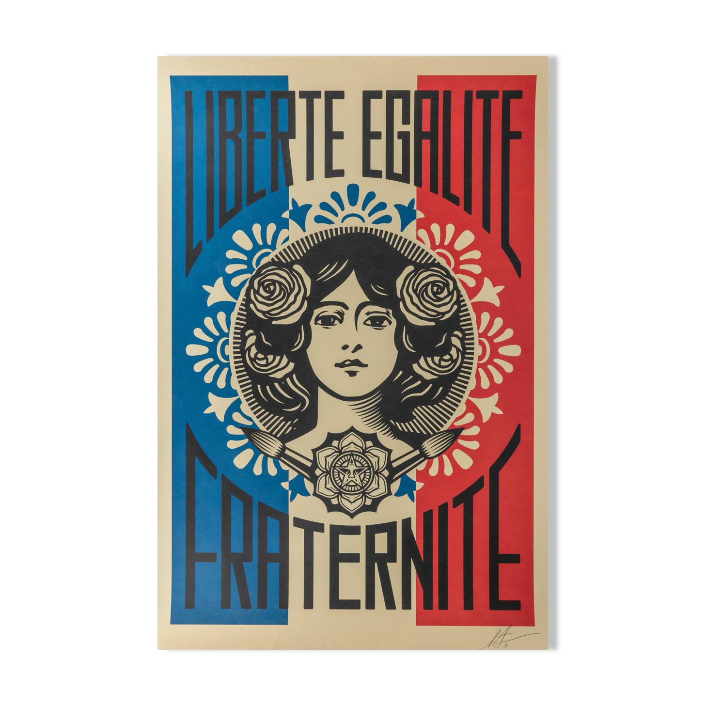 Shepard Fairey (Obey Giant): Liberty, Equality, Fraternity - Signed lithograph