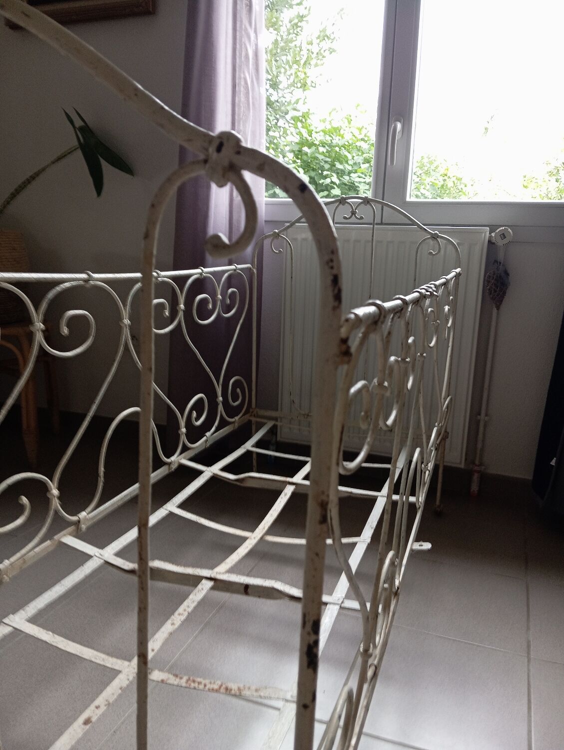 Lit banquette fer forgé