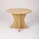 Rattan and wood dining table