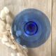 Verres à pied vintage bleu