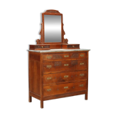 Commode ancienne Art nouveau en acajou, Italie, XXe siècle