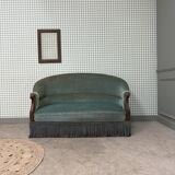 Green velvet toad sofa