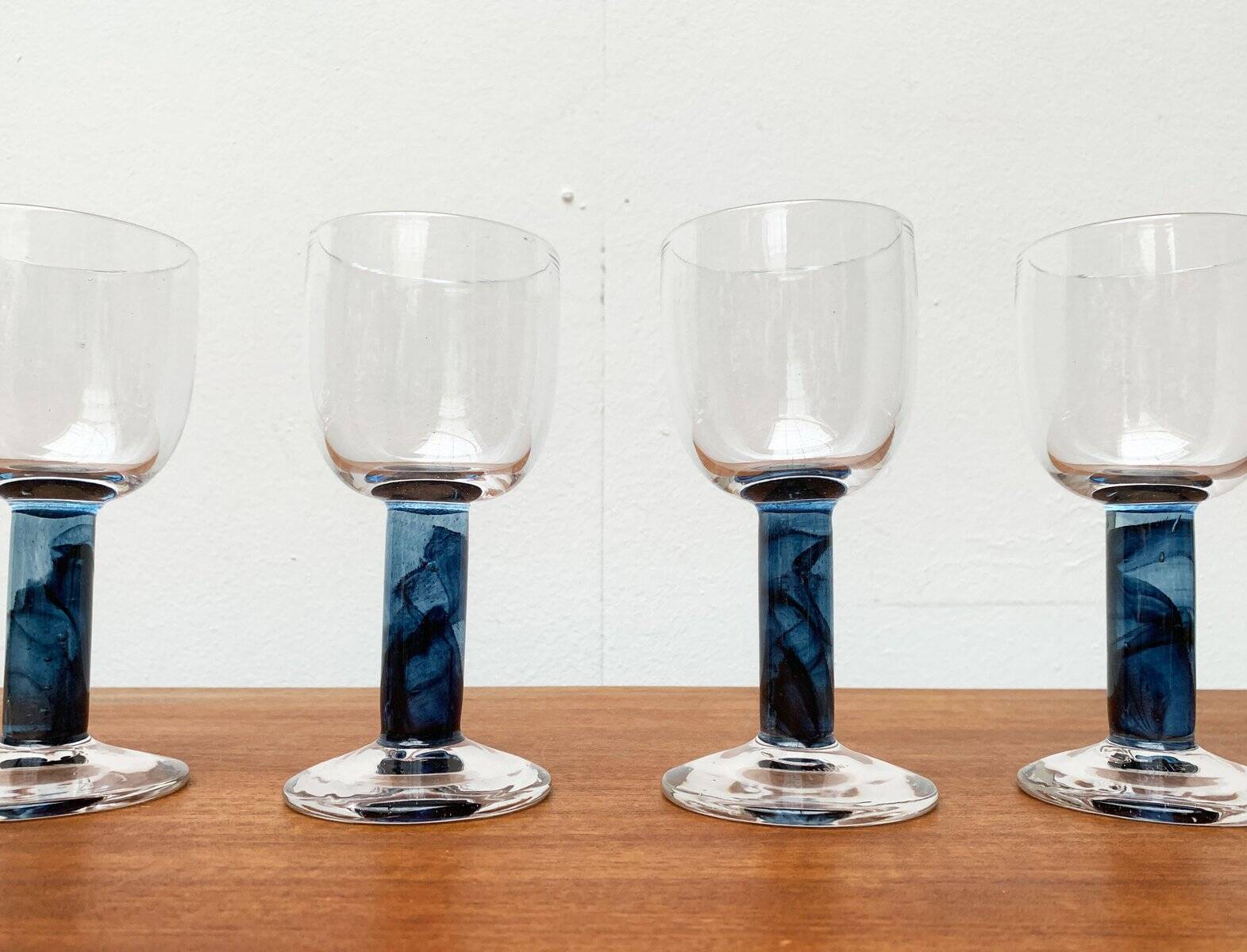 German wine glasses by Regina Kaufmann for Glashagen Hütte, set of 6.