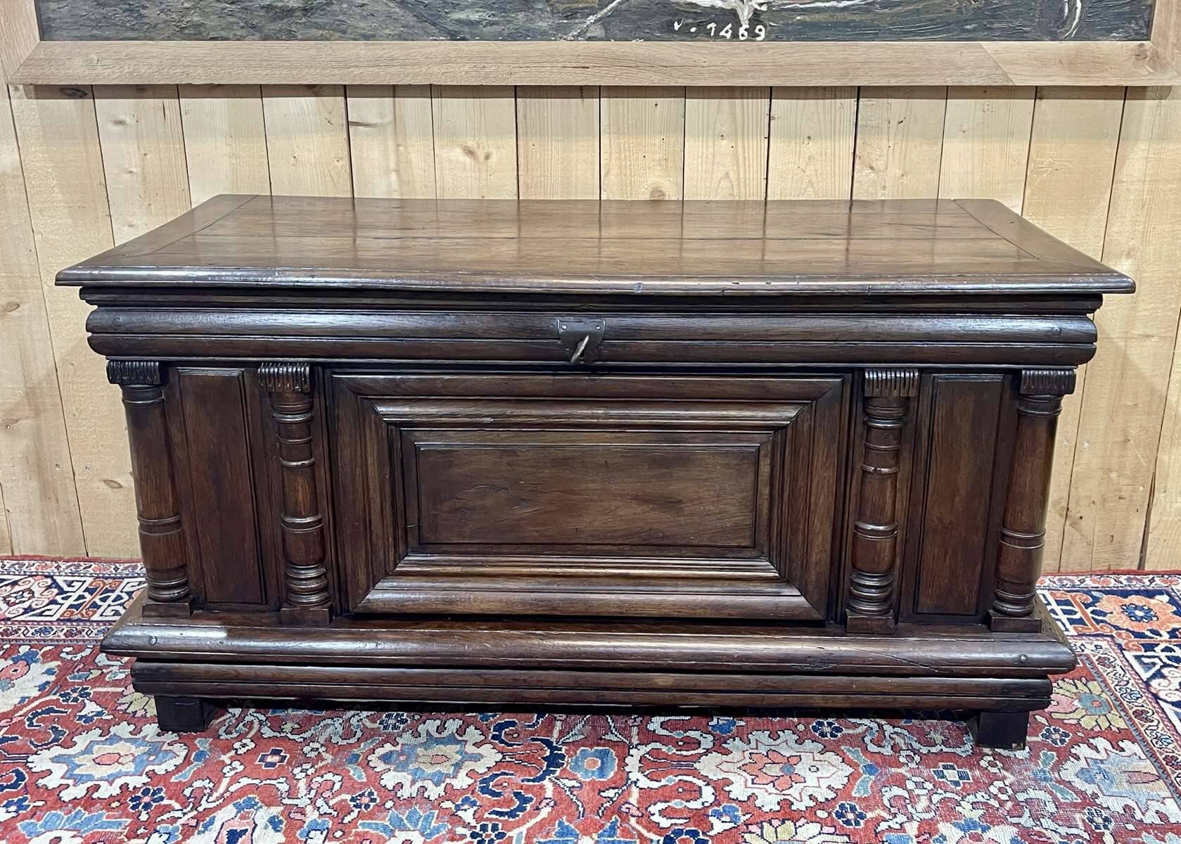 Large 18th century oak chest
