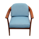 Fauteuil des années 1960 en cerisier bleu, Wilhelm Knoll
