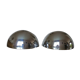 Pair of art Deco wall lamps in chrome brass shape basin 40s 50s