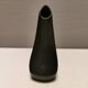 Sculptural black vase with yellow pattern from Hedebo Keramik Denmark 1950-1960s.