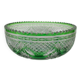 Green crystal salad bowl, first part of the 20th century