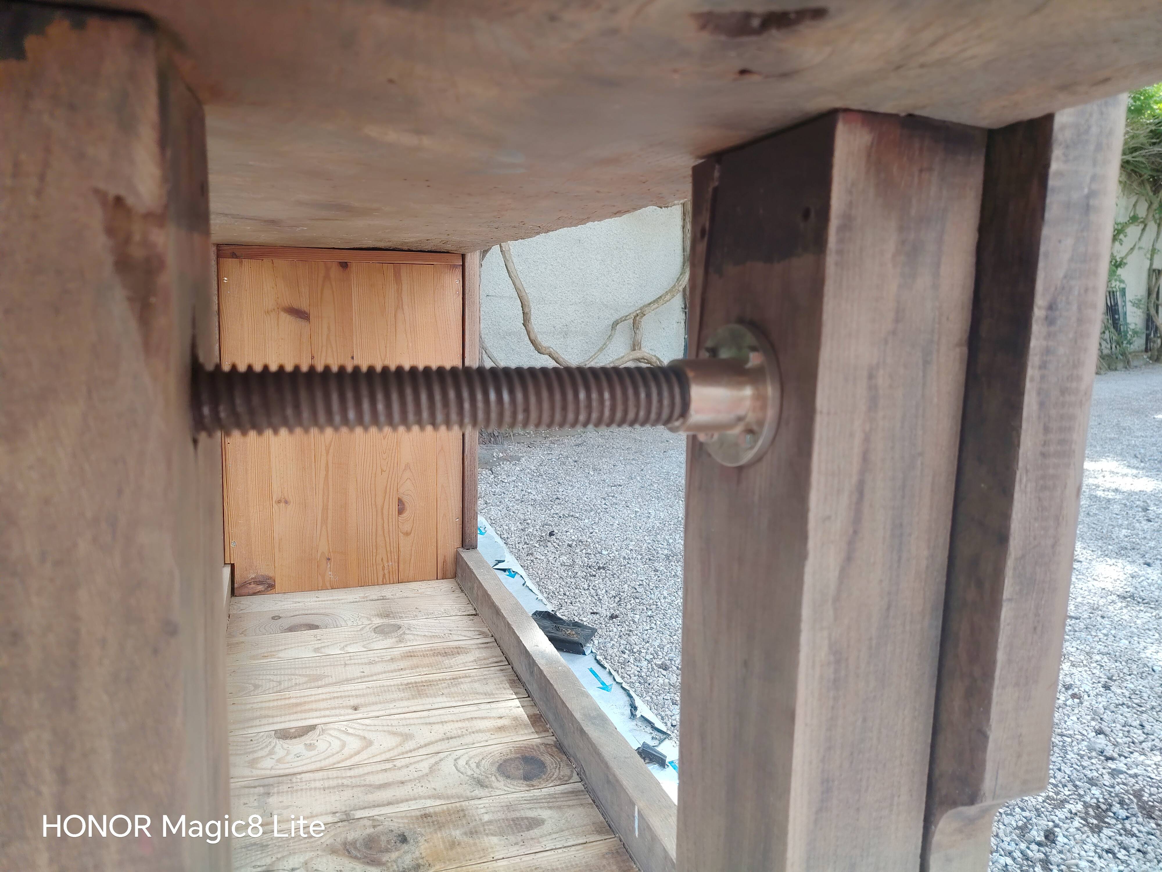 Old carpenter's workbench — industrial/rustic style