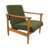 Gfm-142 armchair in green olive boucle, 1970s