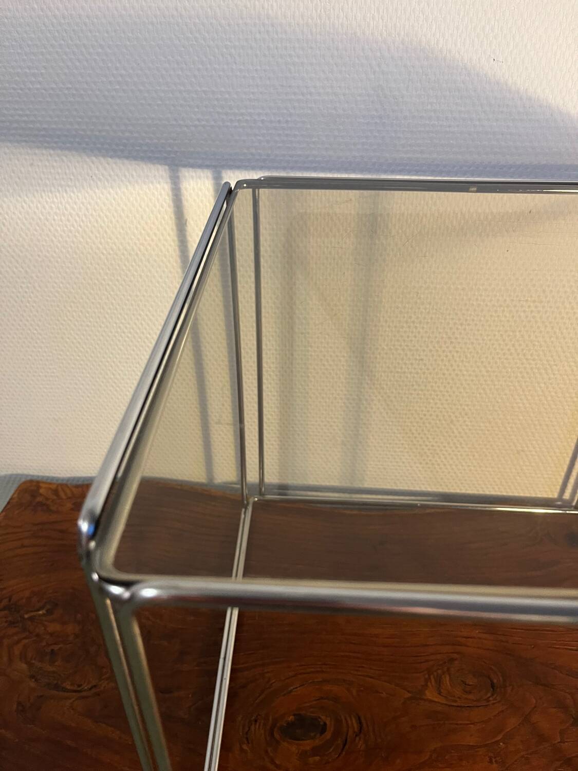 Isosceles sofa side table by Max Sauze