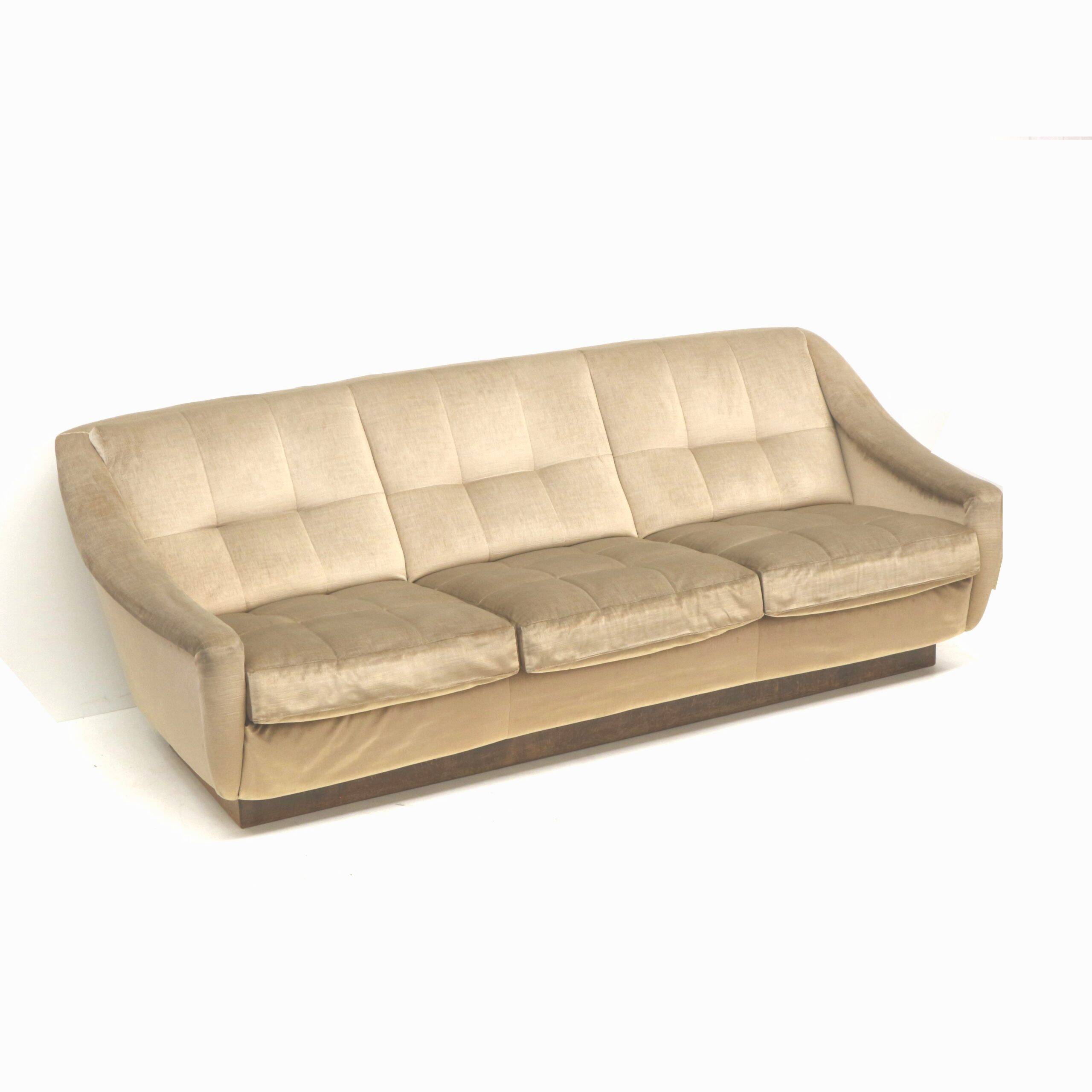 Canapé 3 places vintage en velours fabriqué dans les années 70