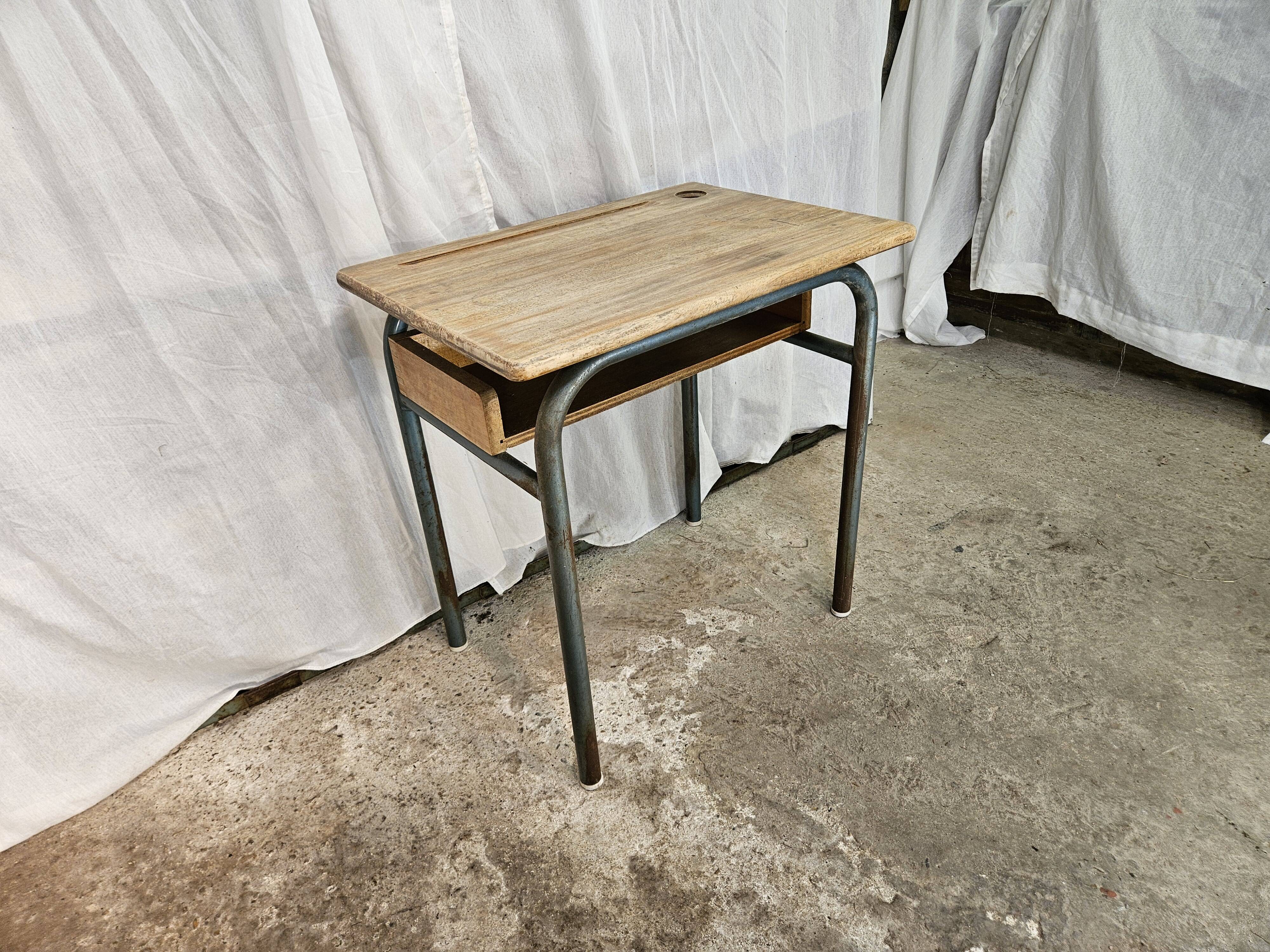 1960 school desk with locker