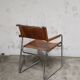 Vintage armchair in cognac leather and chrome tubular steel.