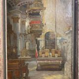 Church interior signed Stichaner