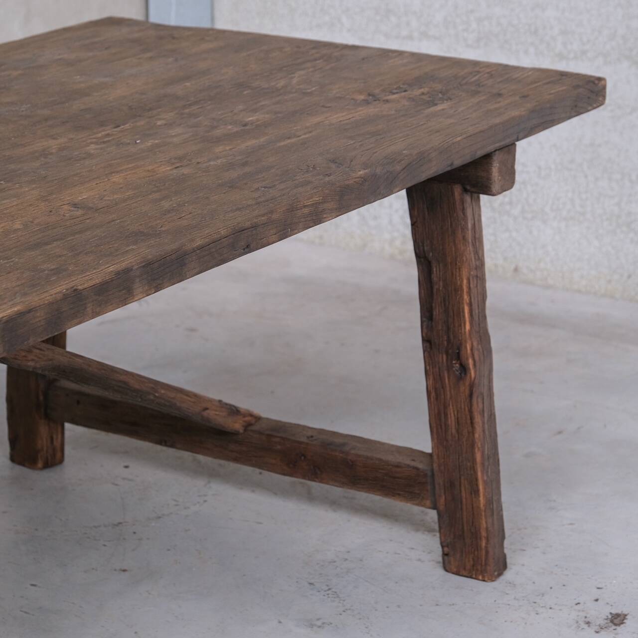 Antique French Large Oak Dining Table