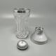 1960s Italian Mid-Century Cut Crystal & Brushed Metal Cocktail Set by Arir