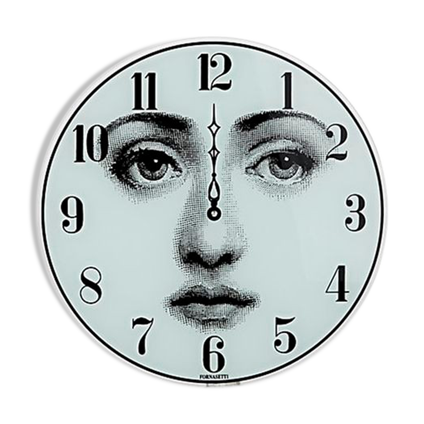 Viso glass wall clock Lina Cavalieri Fornasetti