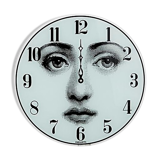 Viso glass wall clock Lina Cavalieri Fornasetti