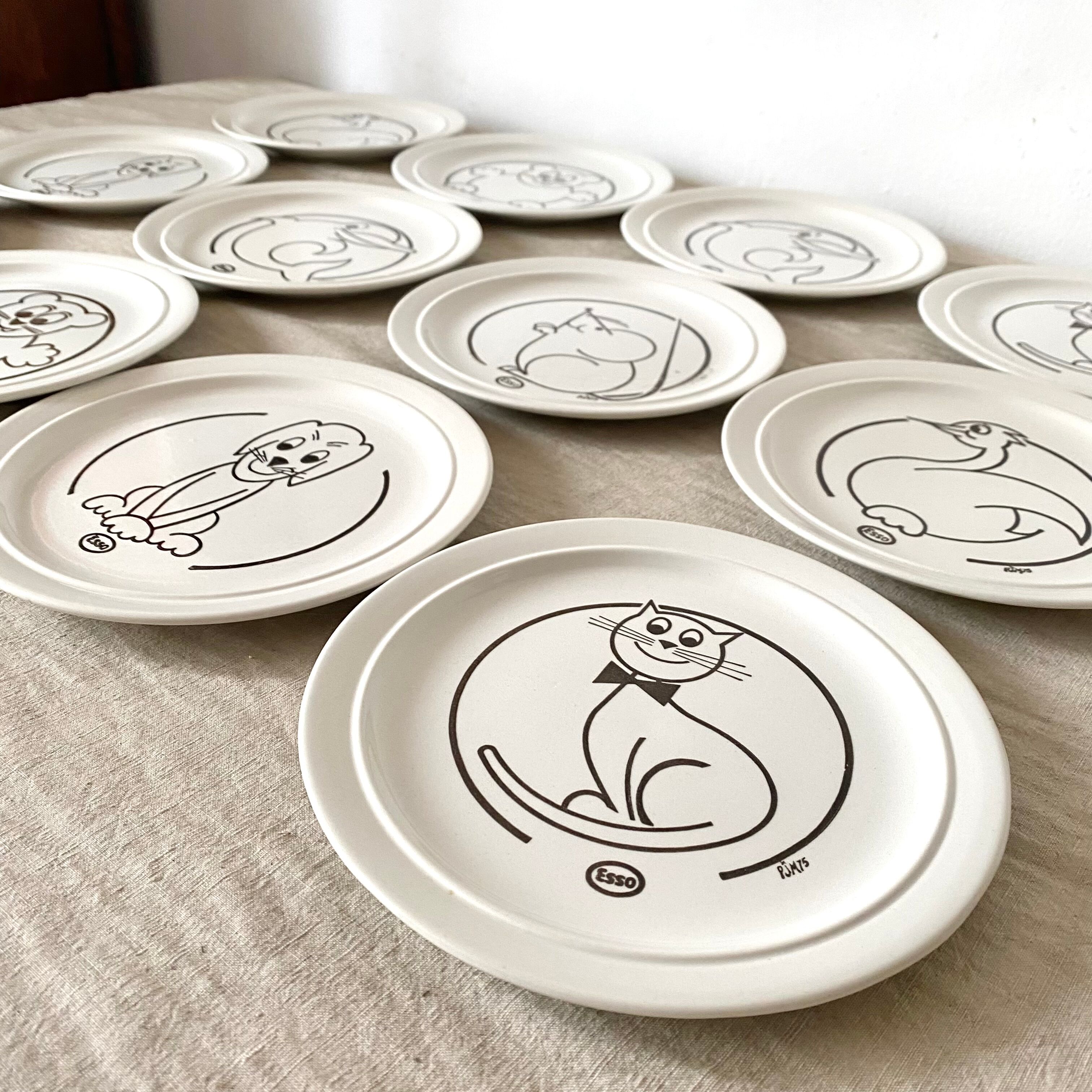 Esso Advertising Dessert Plates