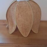 Tulip pendant light in natural fibers