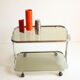 Chrome and smoked glass vintage bar cart trolley, 1970s.