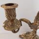 Pair of vintage brass 2-candle candelabra candlesticks