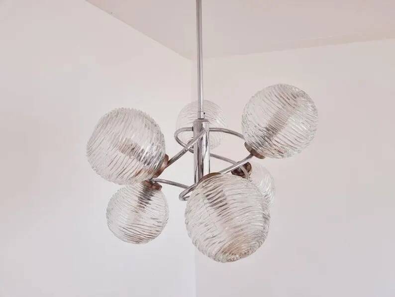 Large Midcentury Galaxy Sputnik Chandelier, Germany, 1970s