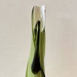 Vintage vase in green blown glass - Fratelli Betti Cristallerie - Empoli