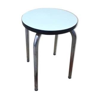 Vintage stool in light green formica