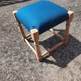 Tabouret en chêne massif refait à neuf