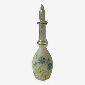 Lightly enameled granite glass carafe late 19th century