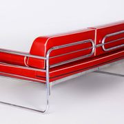 Bauhaus Sofa in Chrome and Leather attributed to Hynek Gottwald, Czech, 1930s
