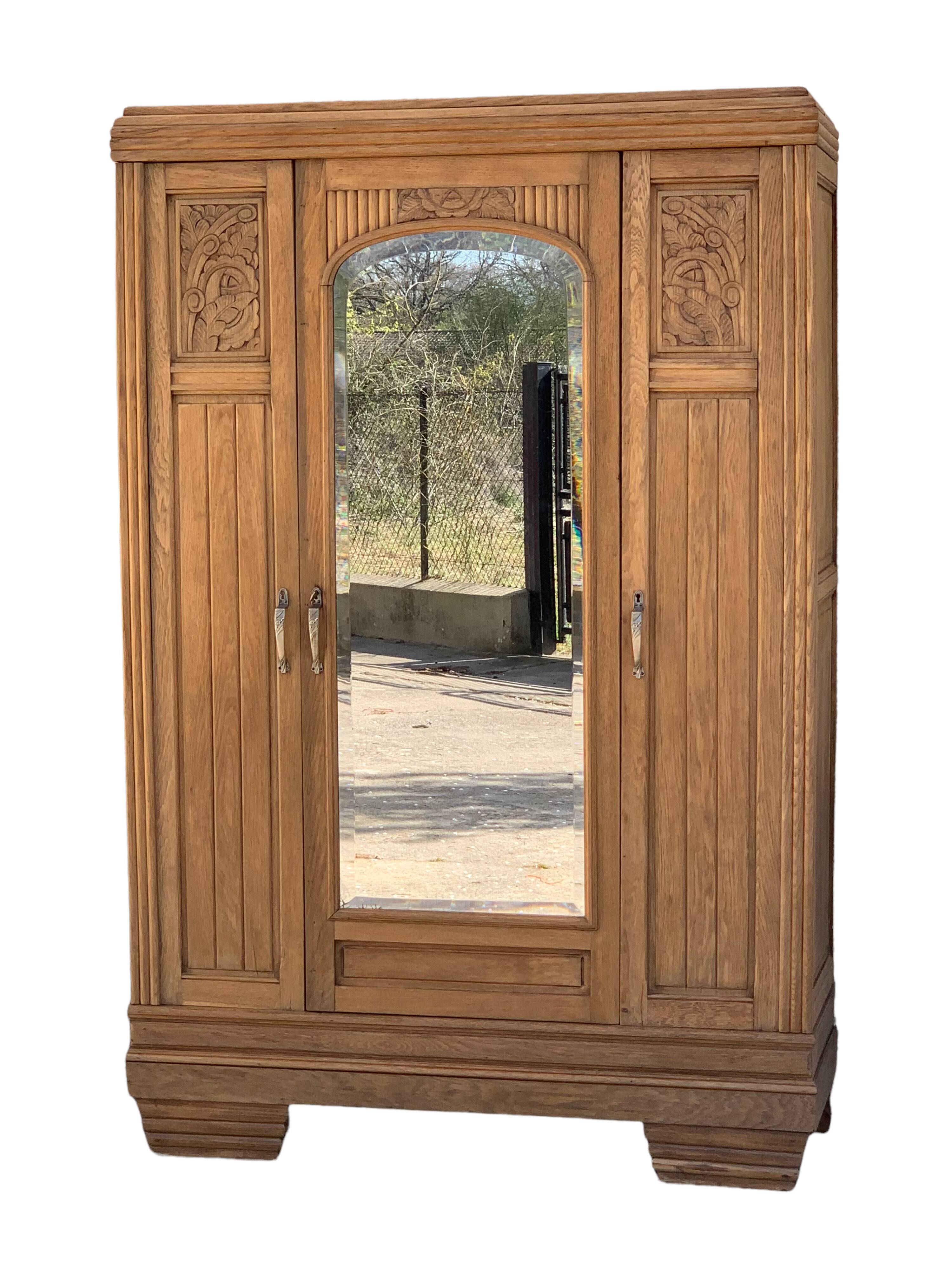 Parisian wardrobe raw wood 1920