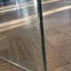 Large glass coffee table – fiam style, vintage