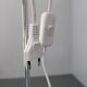 Guzzini Meblo floor lamp with plastic shade, Italy 1970 — Space Age chrome modern