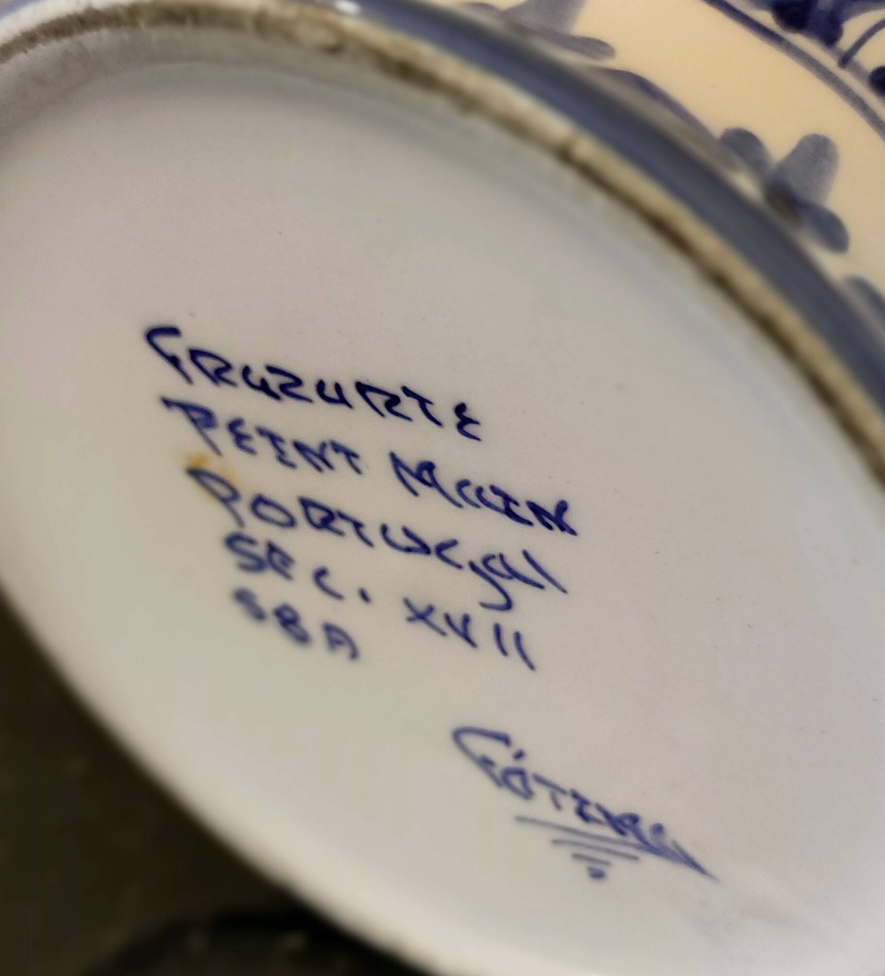 Hand-painted ceramic vase, Portugal