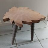Solid wood stool with tripod legs, Aero-gummed leaf dp 0124001