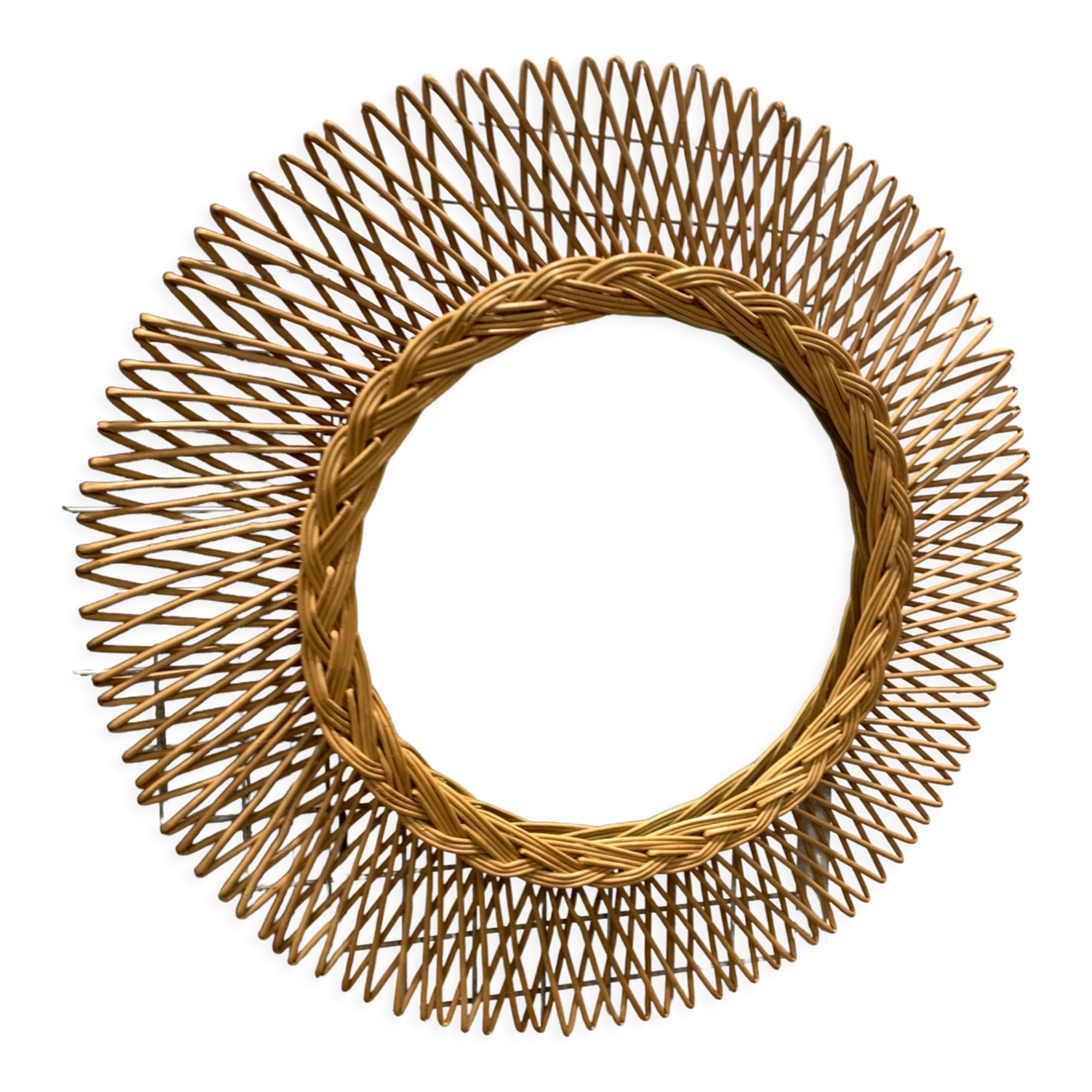 POP UP CHRISTMAS 2022 - Round rattan mirror