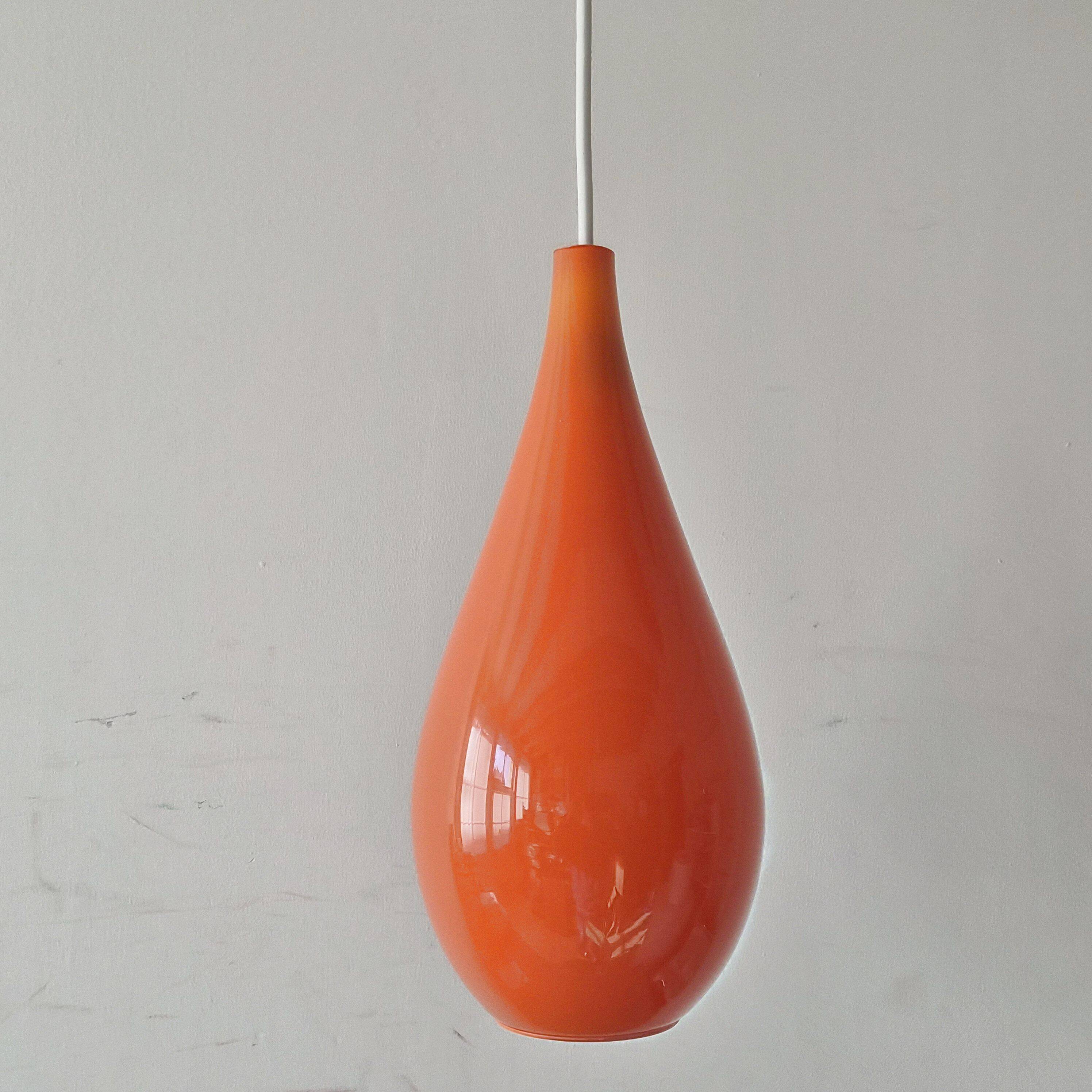 Scandinavian drop pendant light 1960