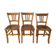 Trio de chaises bistrot Luterma années 50