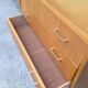 Commode pied compas en chêne blond 1960