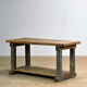 Industrial oak work table, circa 1950