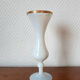 Bonbonnière and vase in opaline Charles X gilded metal
